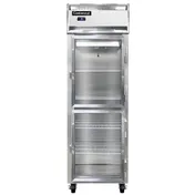 Continental Refrigerator 1FSNSAGDHD 26" 1-Section Reach-In Freezer, 2 Half Glass Doors, Stainless Steel, 16 cu. ft., Top Mounted 1 image