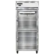 Continental Refrigerator 1FXNGDHD 36" 1-Section Reach-In Freezer, 2 Half Glass Doors, Top Mounted, 30 cu. ft., Stainless Steel Front 1 image