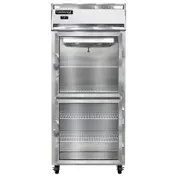 Continental Refrigerator 1FXNSAGDHD 36" 1-Section Reach-In Freezer, 2 Half Glass Doors, Stainless Steel, 30 cu. ft., Self-Contained 1 image