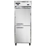 Continental Refrigerator 1RFENSSHD 28" 1-Section Reach-In Refrigerator Freezer Combo w/ 2 Half Solid Doors 1 image