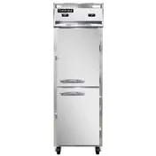 Continental Refrigerator 1RFNHD 26" 1-Section Reach-In Refrigerator Freezer Combo w/ 2 Half Solid Doors 1 image