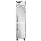 Continental 1RSENHD 18" 1-Section Reach-In Refrigerator w/ 2 Solid Half Doors, Stainless Steel Front Aluminum Exterior, 15 cu. ft. 1 image