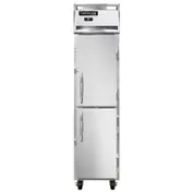 Continental 1RSENSAHD 18" 1-Section Reach-In Refrigerator w/ 2 Solid Half Doors, Stainless Steel Exterior, 15 cu. ft. 1 image