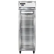 Continental 1RSNSAGD 26" 1-Section Reach-In Refrigerator w/ Glass Door, Stainless Steel Exterior, 16 cu. ft. 1 image