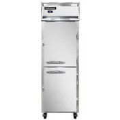 Continental 1RSNSAHD 26" 1-Section Reach-In Refrigerator w/ 2 Half Solid Doors, Stainless Steel Exterior, 16 cu. ft. 1 image