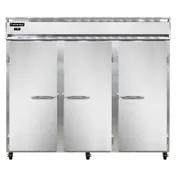 Continental Refrigerator 3FENSA 85-1/2" 3-Solid Door Reach-In Freezer, Top Mounted, Stainless Steel, 73 cu. ft. 1 image
