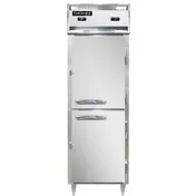 Continental Refrigerator D1RFNHD 26" 1-Section Reach-In Refrigerator Freezer Combo w/ 2 Half Solid Doors 1 image