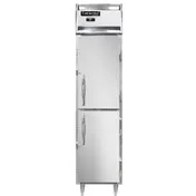Continental Refrigerator D1RSENHD 18" 1-Section Reach-In Refrigerator w/ 2 Half Solid Doors, Stainless Steel Front Aluminum Exterior, 15 cu. ft. 1 image