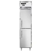 Continental Refrigerator D1RSENSSHD 18" 1-Section Reach-In Refrigerator w/ 2 Half Solid Doors, All Stainless Steel, 15 cu. ft. 1 image