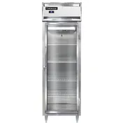 Continental Refrigerator D1RSNSAGD 26" 1-Section Reach-In Refrigerator w/ Glass Door, Stainless Steel Exterior, 16 cu. ft. 1 image
