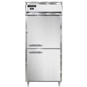 Continental Refrigerator D1RXNPTHD 36" 1-Section Pass-Thru Refrigerator w/ 4 Half Solid Doors, Stainless Steel Front Aluminum Ends, 32 cu. ft. 1 image