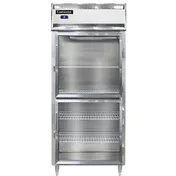 Continental Refrigerator D1RXSNSAGDHD 36" 1-Section Reach-In Refrigerator w/ 2 Half Glass Doors, Stainless Steel Exterior, 26 cu. ft. 1 image