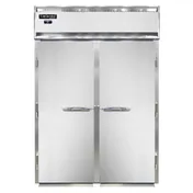 Continental Refrigerator D2RIN-E 68" 2-Section Roll-In Refrigerator w/ 2 Solid Doors, Extra-High, Stainless Steel Front Aluminum Ends 1 image