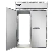 Continental Refrigerator D2RINSART-E 68" 2-Section Roll-Thru Refrigerator w/ 4 Solid Doors, Extra-High, Stainless Steel Exterior 1 image