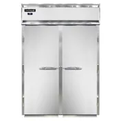 Continental Refrigerator D2RINSS-E 68" 2-Section Roll-In Refrigerator w/ 2 Solid Doors, Extra-High, All Stainless Steel 1 image