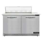 Continental Refrigerator D48N10C-FB 48" Two Section Sandwich / Salad Prep Table w/ 2 Doors, 10 Pans 1 image