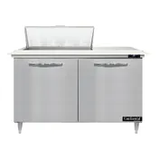 Continental Refrigerator D48N8C 48" Two Section Sandwich / Salad Prep Table w/ 2 Doors, 8 Pans 1 image