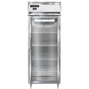 Continental Refrigerator D1FENGD 28" 1-Section Reach-In Freezer w/ Glass Door, Top Mounted, 22 cu. ft., Stainless Steel Front, Aluminum Sides 1 image