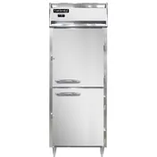 Continental Refrigerator D1FENHD 28" 1-Section Reach-In Freezer, 2 Half Solid Doors, 22 cu. ft., Top Mounted, Stainless Steel Front 1 image