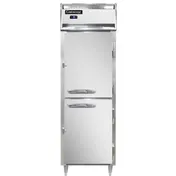 Continental Refrigerator D1FSNSSHD 26" 1-Section Reach-In Freezer, 2 Half Solid Doors, Stainless Steel, 16 cu. ft., Top Mounted 1 image