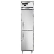 Continental Refrigerator D1FSENHD 17-3/4" 1-Section Reach-In Freezer, 2 Half Solid Doors, Top Mounted, 15 cu. ft., Stainless Steel Front, Aluminum Sides 1 image