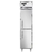 Continental Refrigerator D1FSENSSHD 17-3/4" 1-Section Reach-In Freezer, 2 Half Solid Doors, Stainless Steel, Top Mounted, 15 cu. ft. 1 image