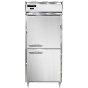 Continental Refrigerator D1FXNSSPTHD 36-1/4" 4-Half Solid Door Pass-Thru Freezer, Top Mounted, 32 cu. ft., Stainless Steel 1 image