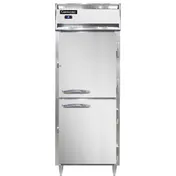 Continental Refrigerator D1RESNSAHD 28" 1-Section Reach-In Refrigerator w/ 2 Half Solid Doors, Stainless Steel Exterior, 18 cu. ft. 1 image