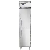 Continental Refrigerator D1RSESNSSHD 18" 1-Section Reach-In Refrigerator w/ 2 Half Solid Doors, All Stainless Steel, 12 cu. ft. 1 image