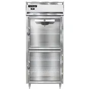 Continental Refrigerator D1RXSNGDHD 36" 1-Section Reach-In Refrigerator w/ 2 Half Glass Doors, Stainless Steel Front Aluminum Exterior, 26 cu. ft. 1 image