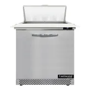 Continental Refrigerator SW32N8C-FB 32" 1-Door Sandwich and Salad Prep Table, Front Breathing, 8 Pans, Stainless Steel Exterior 1 image