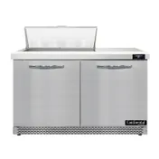 Continental Refrigerator SW48N8-FB 48" 2-Door Sandwich and Salad Prep Table, 8 Pans, Stainless Steel Exterior 1 image