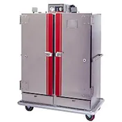 Carter-Hoffmann BB1100 2-Door Heated Banquet Cabinet, Stainless, 61-66" H, 96 Plates, 6" Casters 1 image