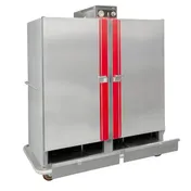 Carter-Hoffmann BB1600 Full Height 2-Door Heated Banquet Cabinet 150 Plates Stainless 73"-78" Mobile Casters 3 image