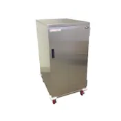 Carter-Hoffmann ESDST6 Stainless Steel 6 Tray Economy Patient Tray Cart w/ Single Door 1 image