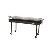 Crown Verity CV-BM-60 72" Portable Outdoor Charbroiler Charcoal Grill, 60" x 24" Surface 1 image