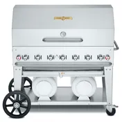 Crown Verity CV-CCB-48RDP 48" Mobile Outdoor Grill w/ Roll Dome, 2 LP Tanks, 99.000 BTU 1 image
