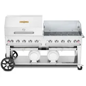 Crown Verity CV-CCB-72RWP 72" Outdoor Gas Grill, Roll Dome, Wind Guard, 2 LP Tanks, 159.000 BTU 1 image