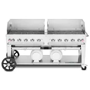 Crown Verity CV-CCB-72WGP 72" Commercial Outdoor Gas Grill, Wind Guard, 2 LP Tanks, 159.000 BTU 1 image