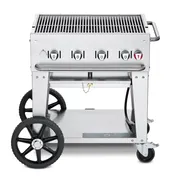 Crown Verity CV-MCB-30 30" LP Gas Mobile Outdoor BBQ Grill/Charbroiler, 64.500 BTU 1 image