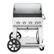 Crown Verity CV-MCB-30WGP-NG 30" Mobile Natural Gas Outdoor Grill, Wind Guard Pkg, 64.500 BTU 1 image