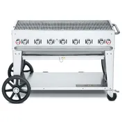 Crown Verity CV-MCB-48-SI 50/100 48" Mobile Outdoor Grill, 50/100 lb. LP Tank Capacity 1 image
