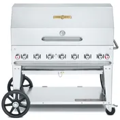 Crown Verity CV-MCB-48-SI BULK-RDP 48" Outdoor Grill/Charbroiler, Roll Dome Pkg, Bulk LP Tank 1 image