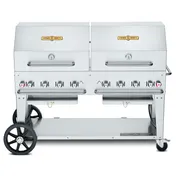 Crown Verity CV-MCB-60-SI50/100-RDP 60" Outdoor Grill, Double Roll Dome Pkg, 50-100 lb. LP Tank 1 image