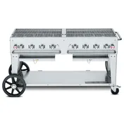 Crown Verity CV-MCB-60-SI BULK 60" Mobile Outdoor Grill/Charbroiler, Bulk LP Tank Capacity 1 image