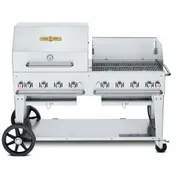 Crown Verity CV-MCB-60RWP-NG 60" Natural Gas Mobile Outdoor Grill, Roll Dome and Wind Guard Pkg 1 image