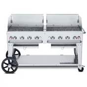Crown Verity CV-MCB-60WGP 60" LP Gas Mobile Outdoor Grill, Wind Guard Pkg, 129.000 BTU 1 image