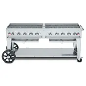 Crown Verity CV-MCB-72-SI 50/100 72" Mobile Outdoor Grill, 50-100 lb. LP Tank, 159.000 BTU 1 image