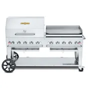 Crown Verity CV-MCB-72RGP-NG 72" Natural Gas Outdoor Grill w/ Griddle and Roll Dome Pkg, 159.000 BTU 1 image