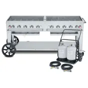 Crown Verity CV-MCC-72 72" Mobile Outdoor Grill/Charbroiler w/ Tank Cart, 159.000 BTU 1 image